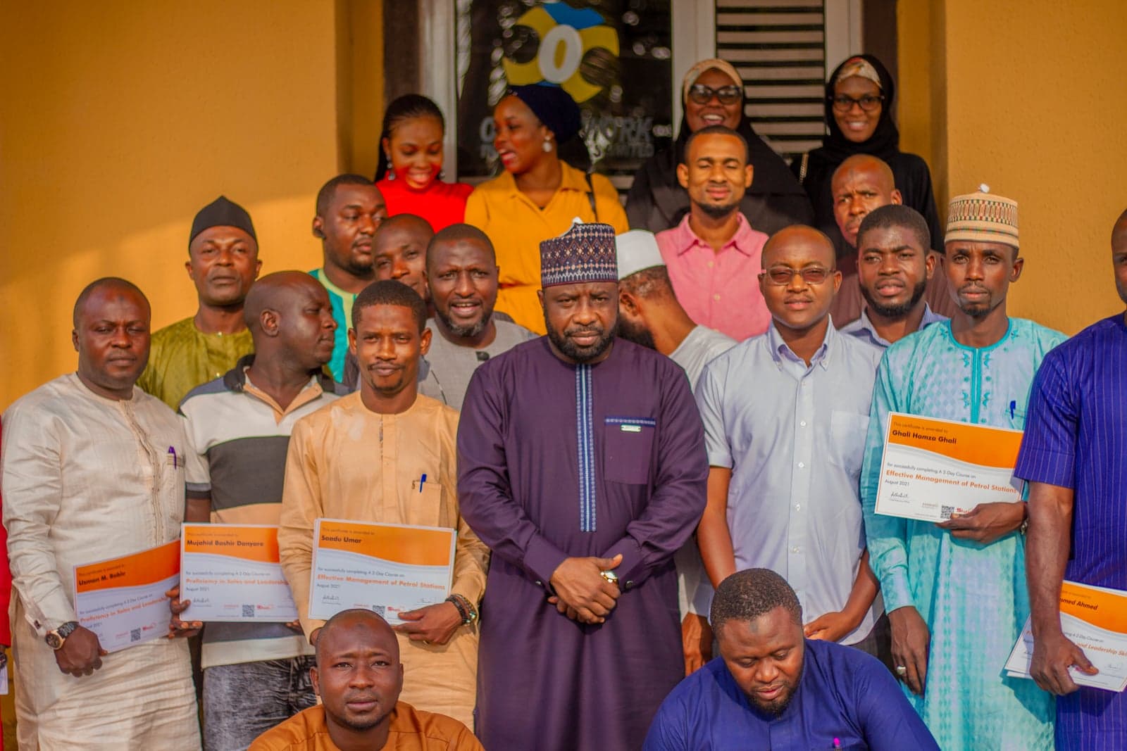 Participants with certificates following a Shafa Energy training programme in Abuja.